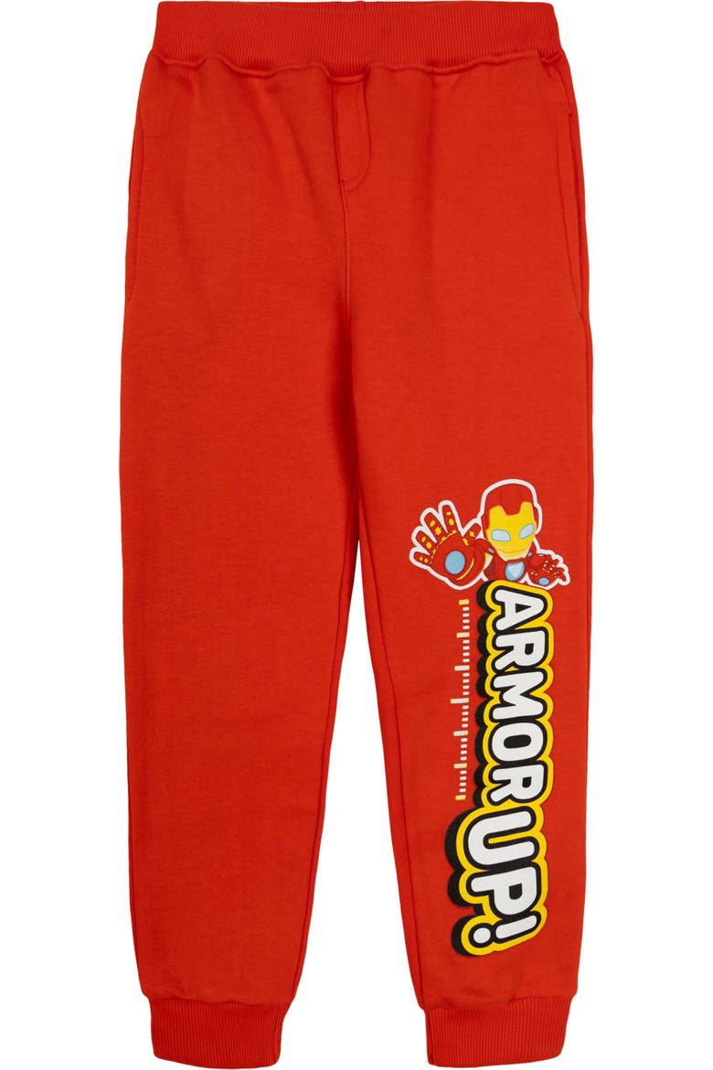 Iron Man and His Awesome Friends Fleece Hoodie and Pants Set, Alternate, color, Iron Man Red Yellow