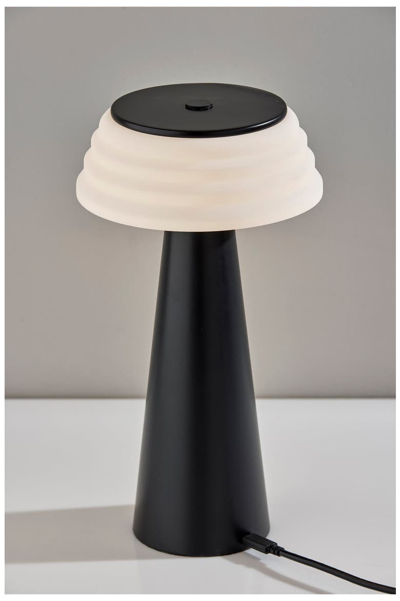 Jacky Cordless LED Table Lamp, Alternate, color, BLACK