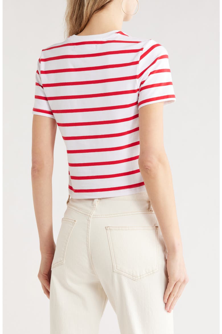 Rallie Stripe T-Shirt, Alternate, color, STRAWBERRY/ WHITE STRIPE