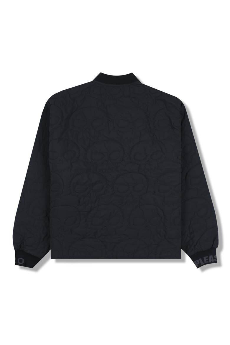 X Zero Skateboards Thomas Quilted Bomber Jacket, Alternate, color, BLACK