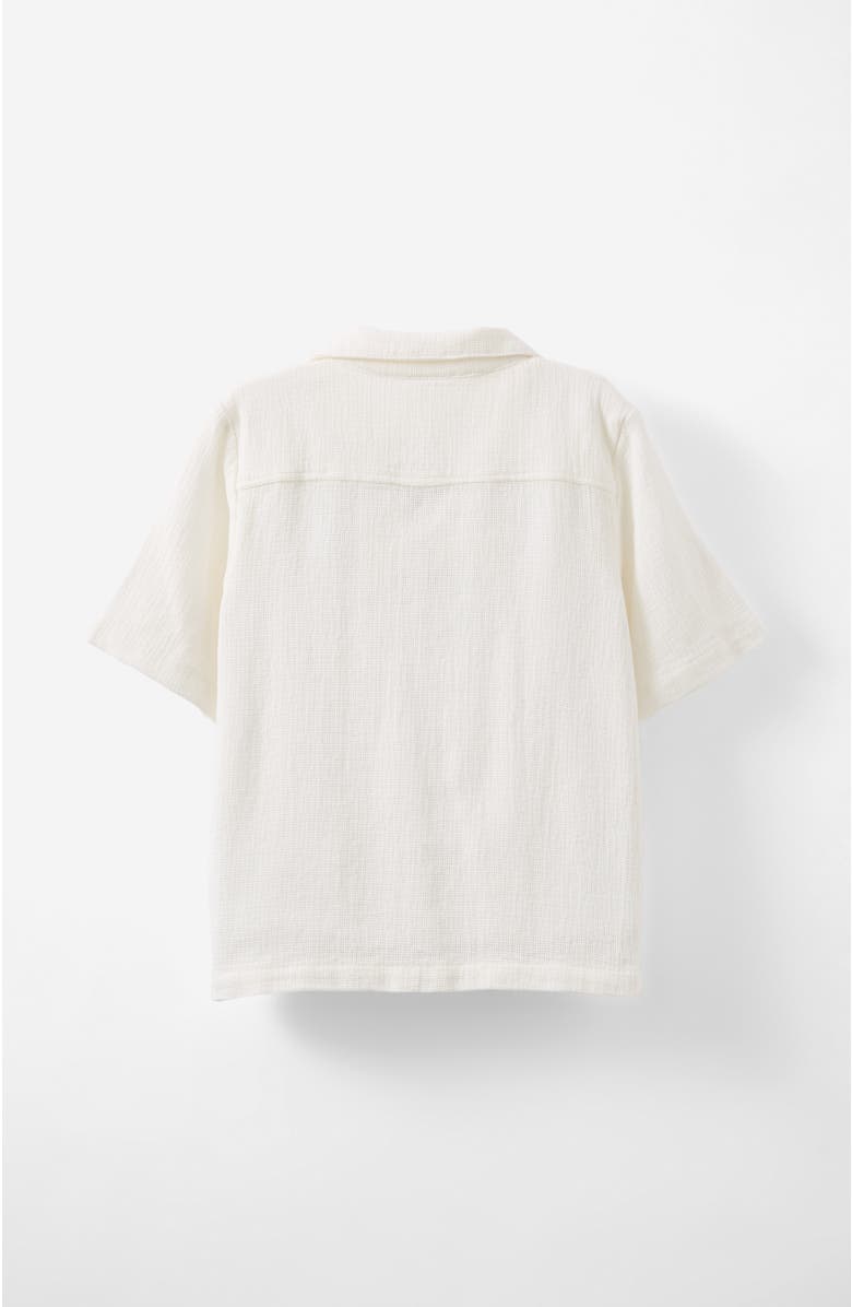 Cotton On Kids Kid's Cabana Short Sleeve Shirt, Alternate, color, Vanilla Texture