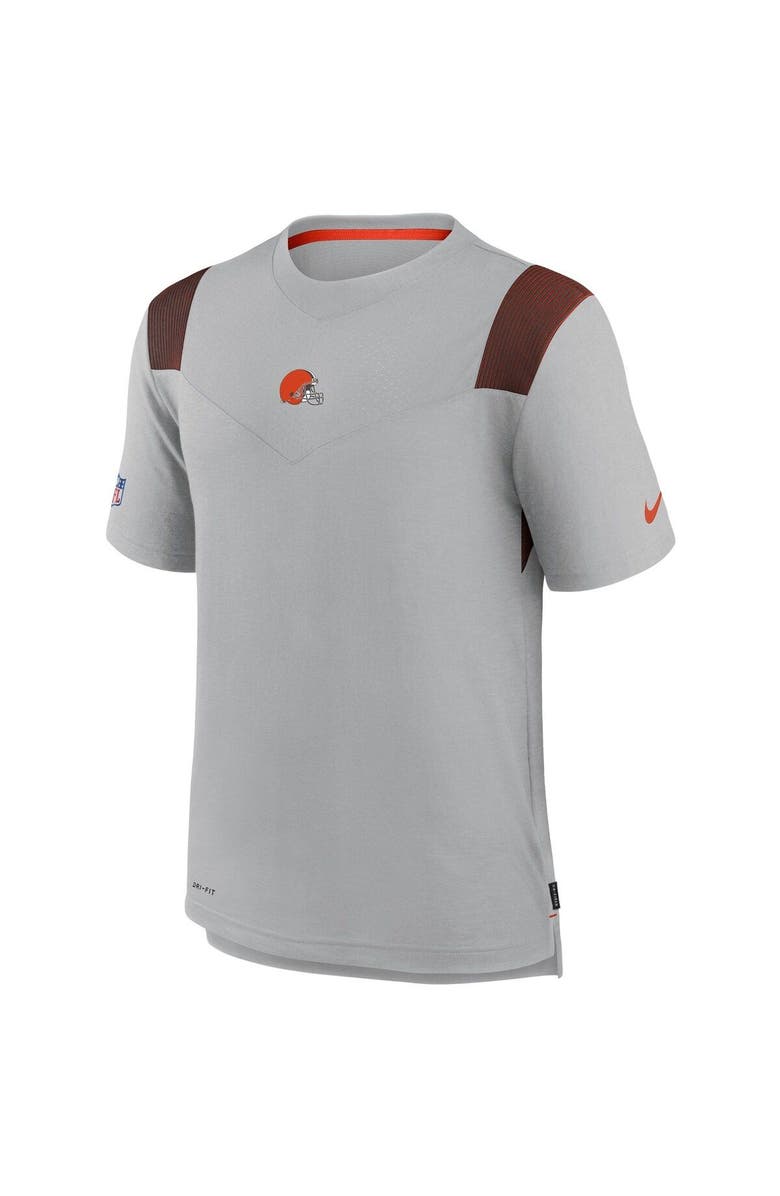 Nike Men's Nike Gray Cleveland Browns Sideline Player UV Performance T-Shirt, Alternate, color, Gray