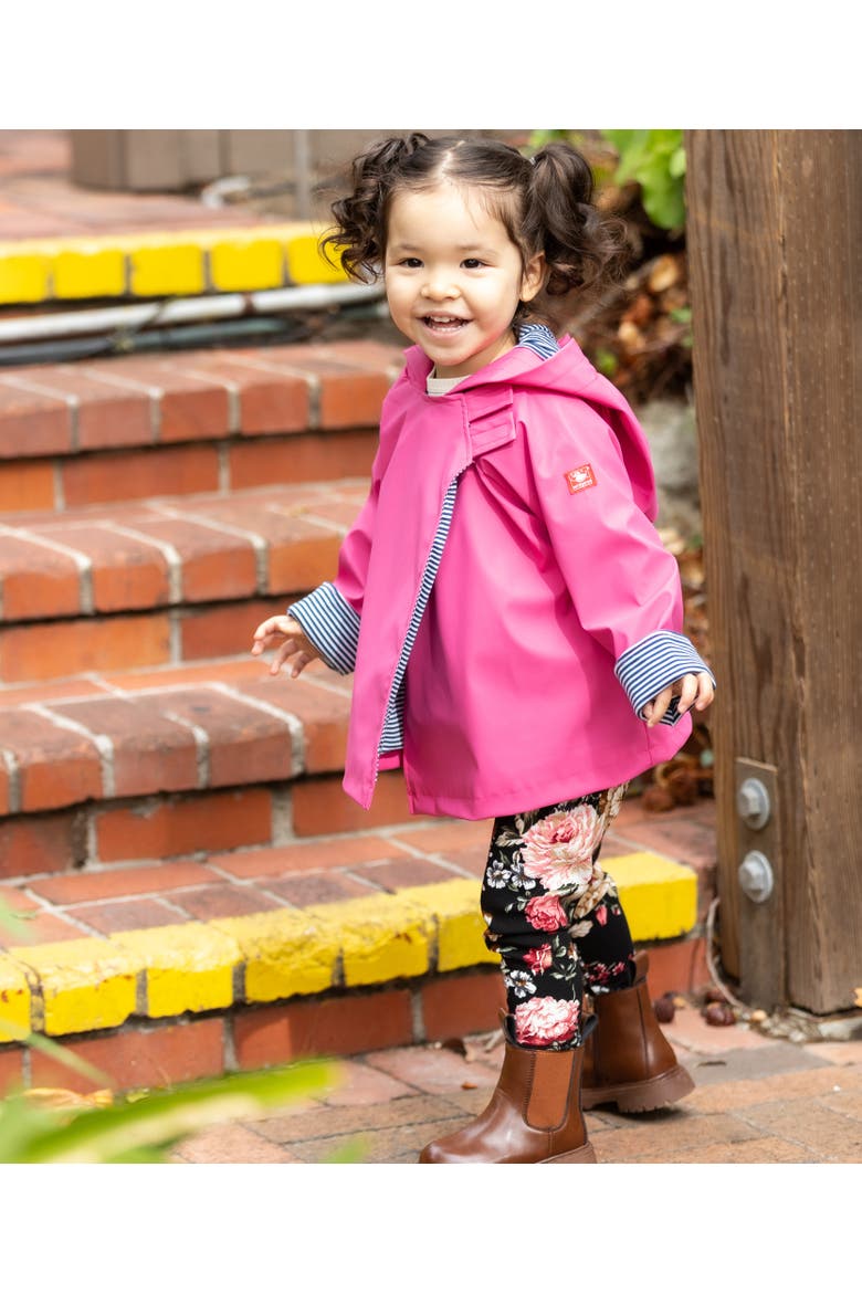Comfortable Hooded Favorite Rain Jacket, Alternate, color, Deep Pink