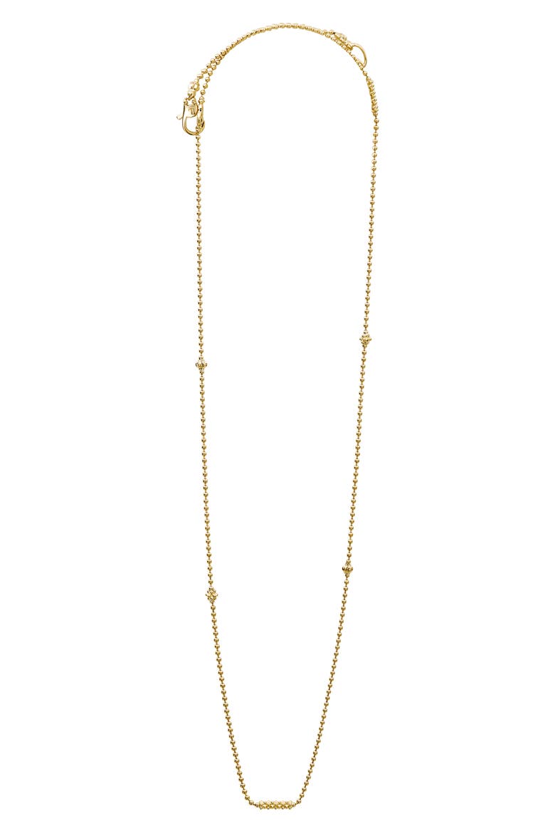 Caviar Bars & Cages Chain Necklace, Main, color, GOLD