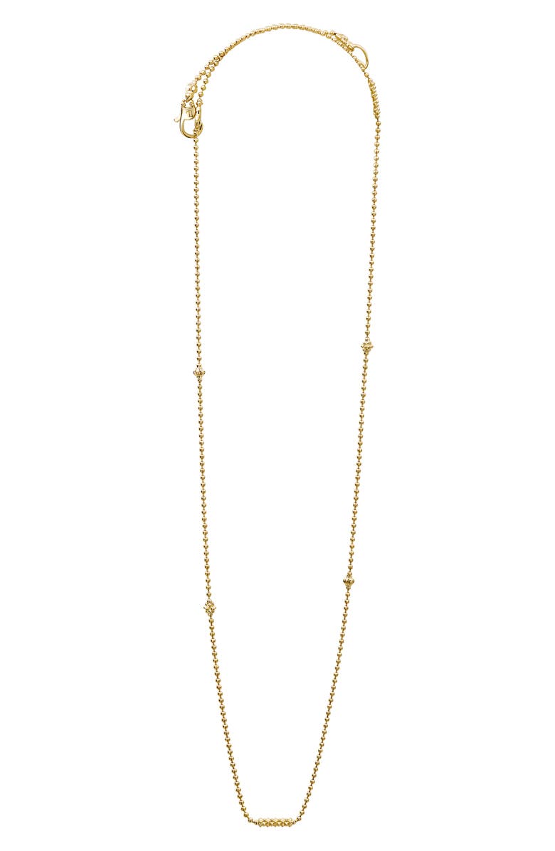 LAGOS Caviar Bars & Cages Chain Necklace, Main, color, Gold