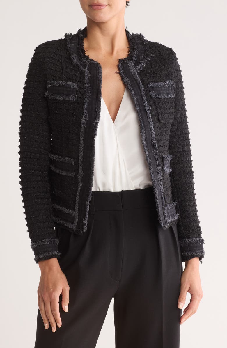 L'AGENCE Agnes Tweed Jacket, Main, color, 