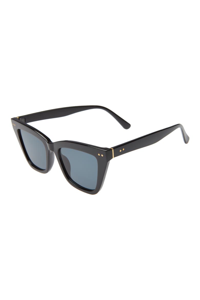 50mm Cat Eye Sunglasses, Alternate, color, BLACK