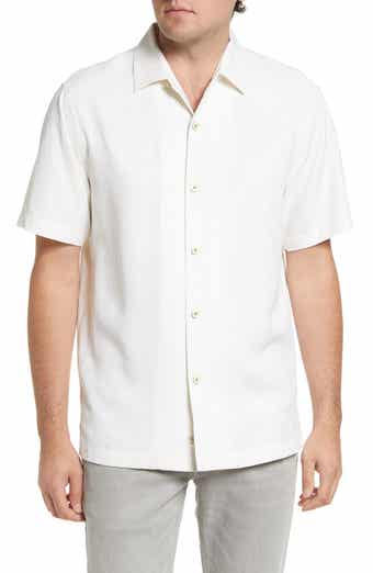 Tommy Bahama Bali Border Floral Jacquard Short Sleeve Silk Button-Up Shirt