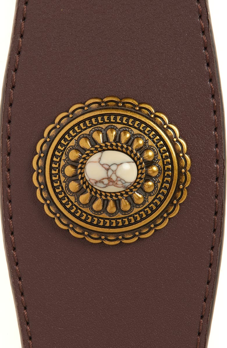 Treasure & Bond Aria Concho Leather Belt, Alternate, color, Brown Malicacia- Gold