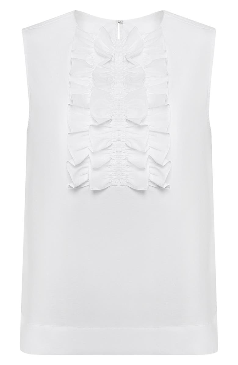Isaac Mizrahi New York Ruffle Sleeveless Top, Alternate, color, White
