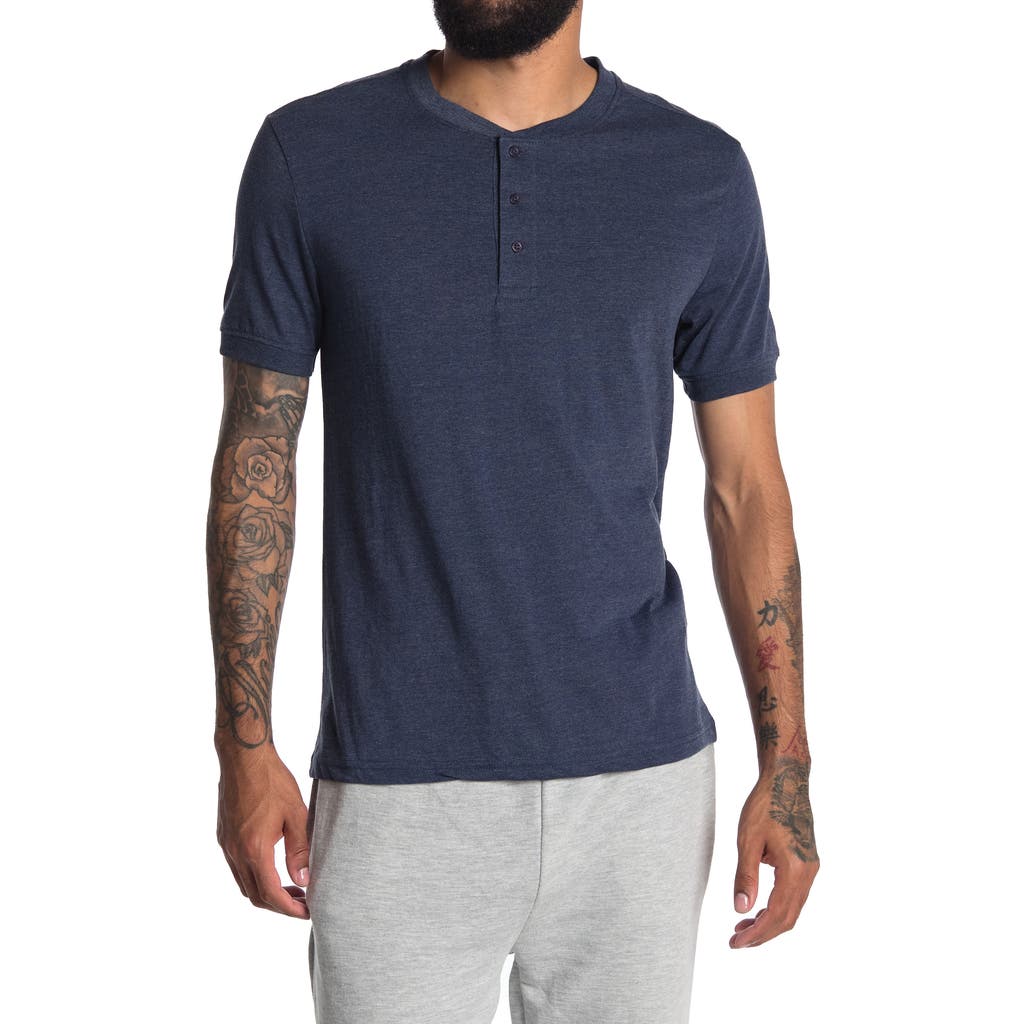 Unsimply Stitched Supersoft Short Sleeve Knit Henley In Multi