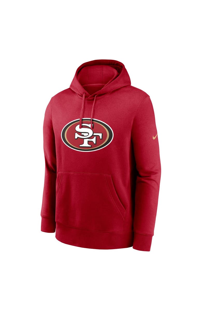 Nike Men's Nike Scarlet San Francisco 49ers Club Logo Pullover Hoodie, Alternate, color, Scarlet