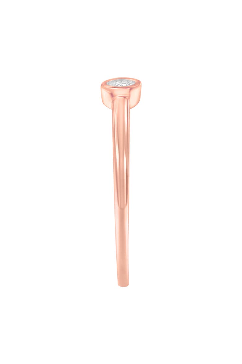 14K Rose Gold Plated Silver Miracle Set Diamond Accent Ring, Alternate, color, Rose Gold over Silver