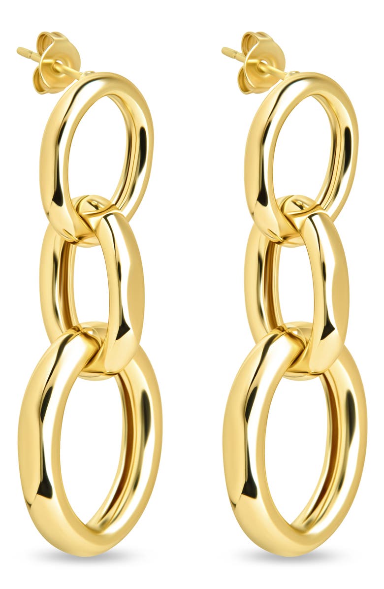 Sterling Forever Rina Chain Link Drop Earrings, Main, color, Gold