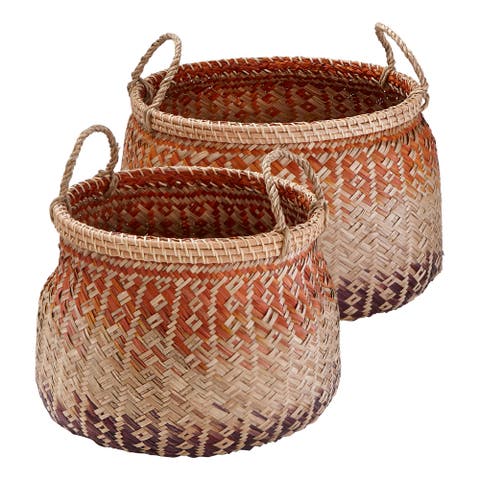 Ombre Harvest Basket Set of 2 Decorative Fall Baskets