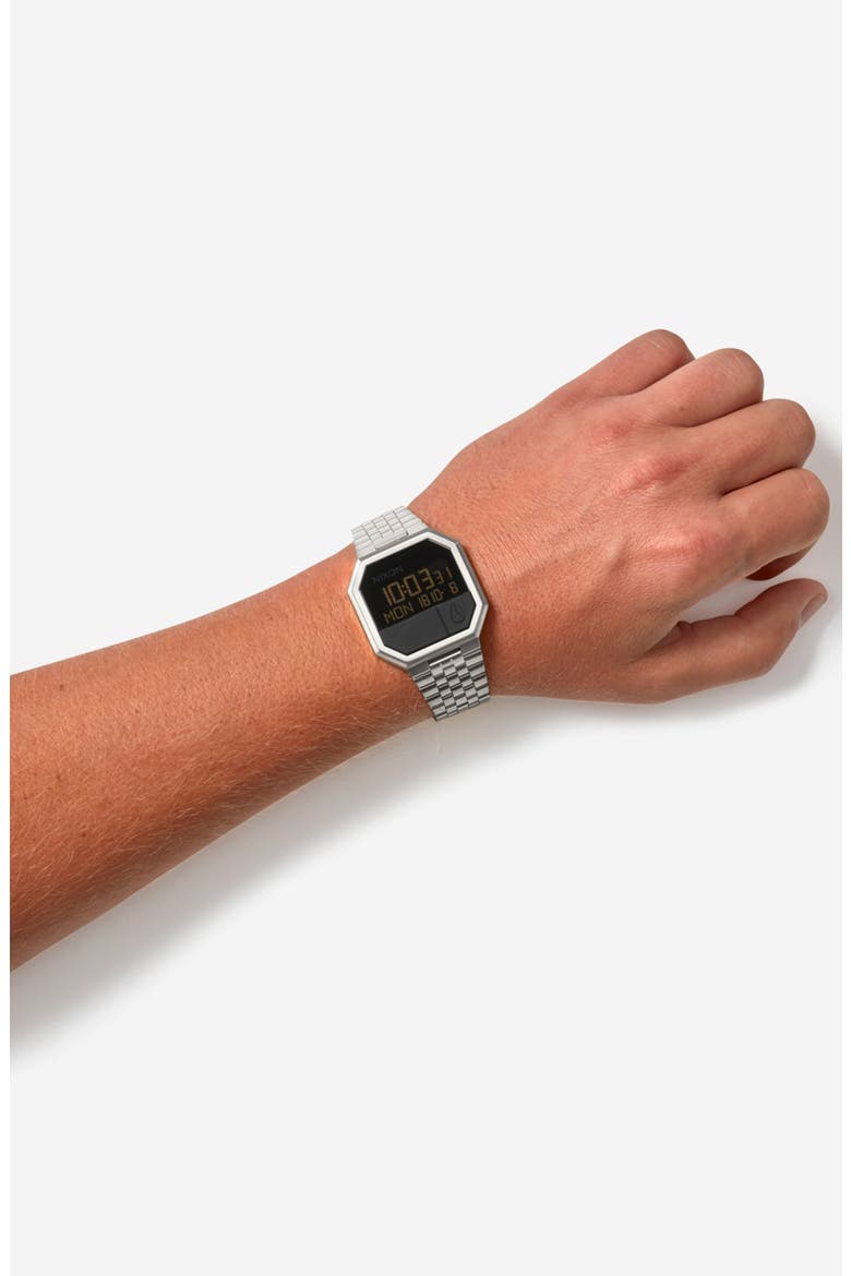 Rerun Digital Bracelet Watch, 39mm, Alternate, color, SILVER/BLACK