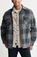 JACHS Plaid Shirt Jacket with Faux Fur Lining