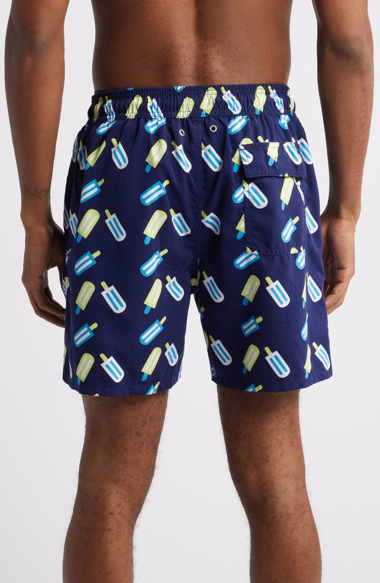 Tom & Teddy Lollies Print Performance Swim Trunks, Alternate, color, 
