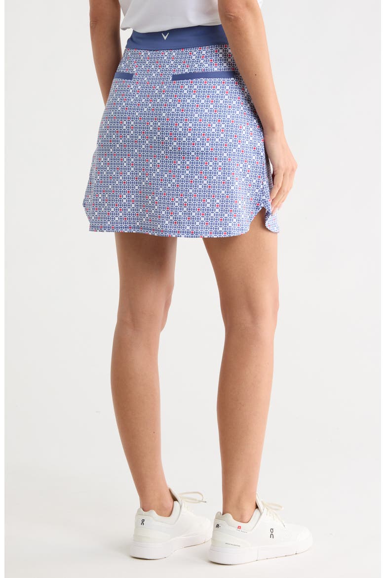 Chevron Geometric Wrap Golf Skort, Alternate, color, COASTAL FJORD