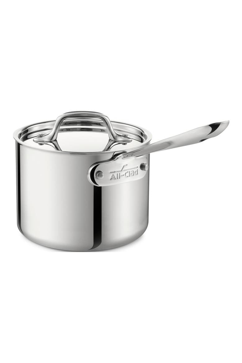 D3 1.5-Quart Sauce Pan with Lid, Main, color, STAINLESS STEEL