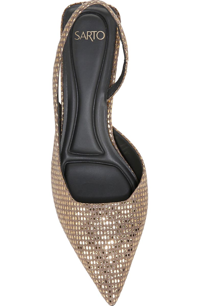 SARTO by Franco Sarto Devin Slingback Half D'Orsay Pointed Toe Kitten Heel Pump, Alternate, color,