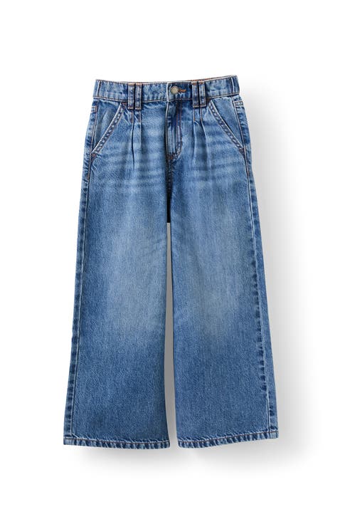 Kid's Pleat Front Relaxed Denim Jean