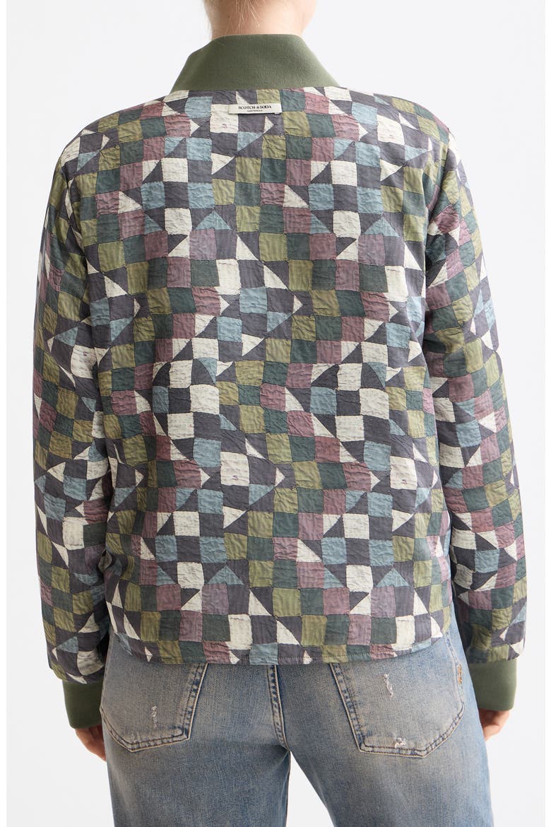 Reversible Quilted Bomber Jacket, Alternate, color, THYME