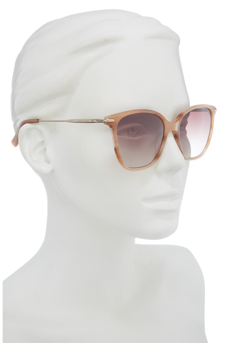 54mm Cat Eye Gradient Sunglasses, Alternate, color, MARBLE BEIGE