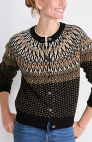 vineyard vines Fair Isle Merino Wool Blend Cardigan