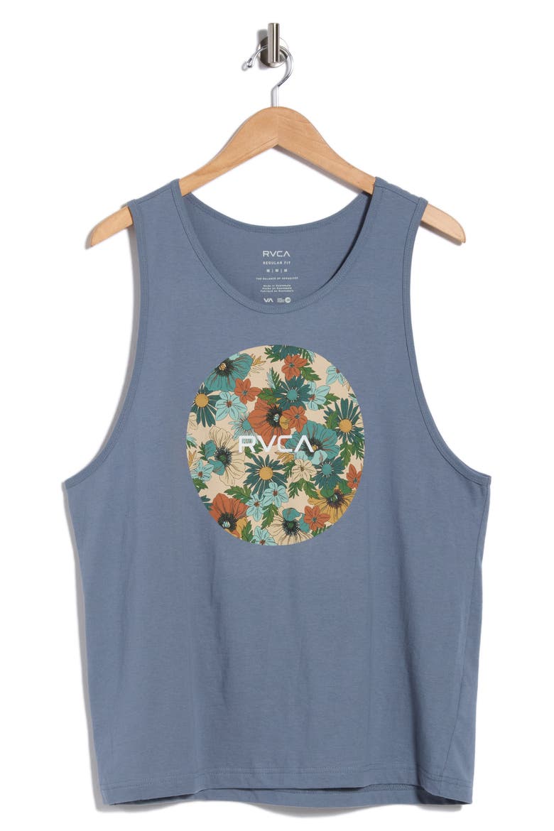 Motors Cotton Graphic Tank Top, Main, color, VINTAGE NAVY