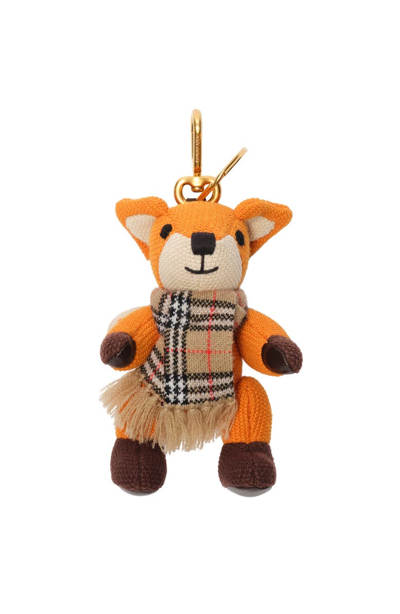 Burberry Fox Charm, Main, color, Pumpkin Orange
