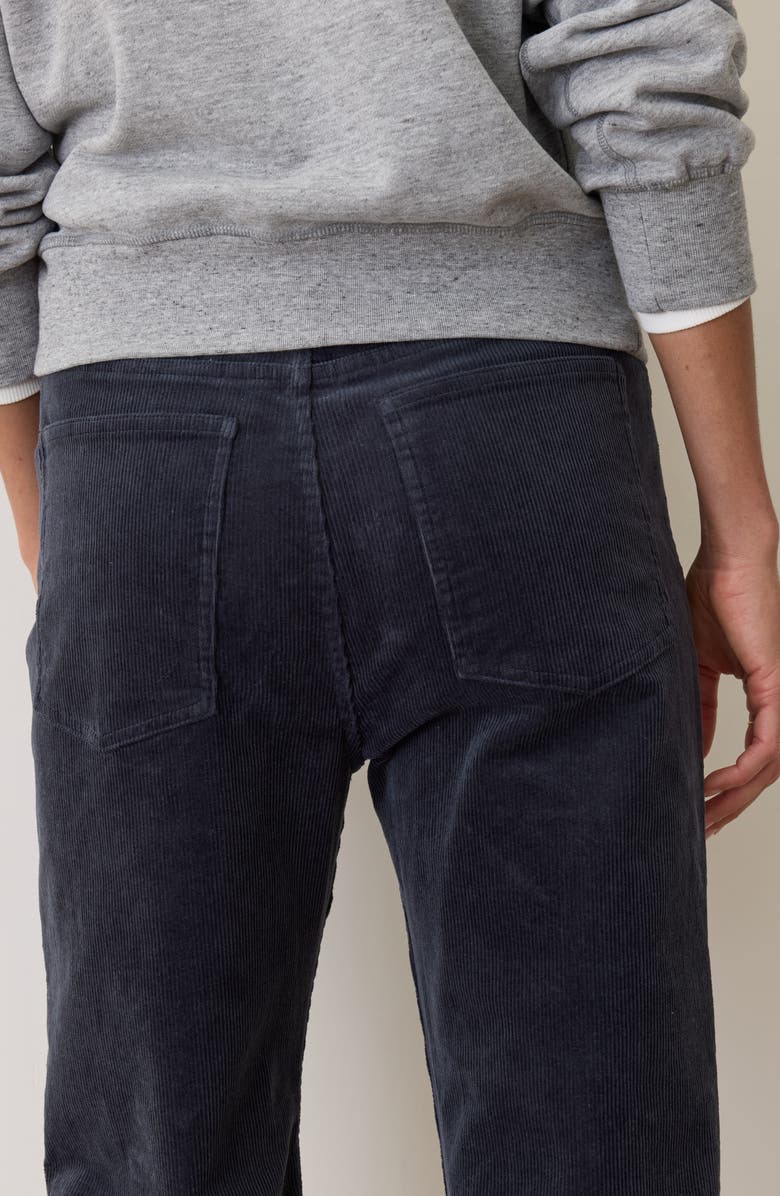 Marine Layer Charlie Corduroy Ankle Straight Leg Pants, Alternate, color, Navy