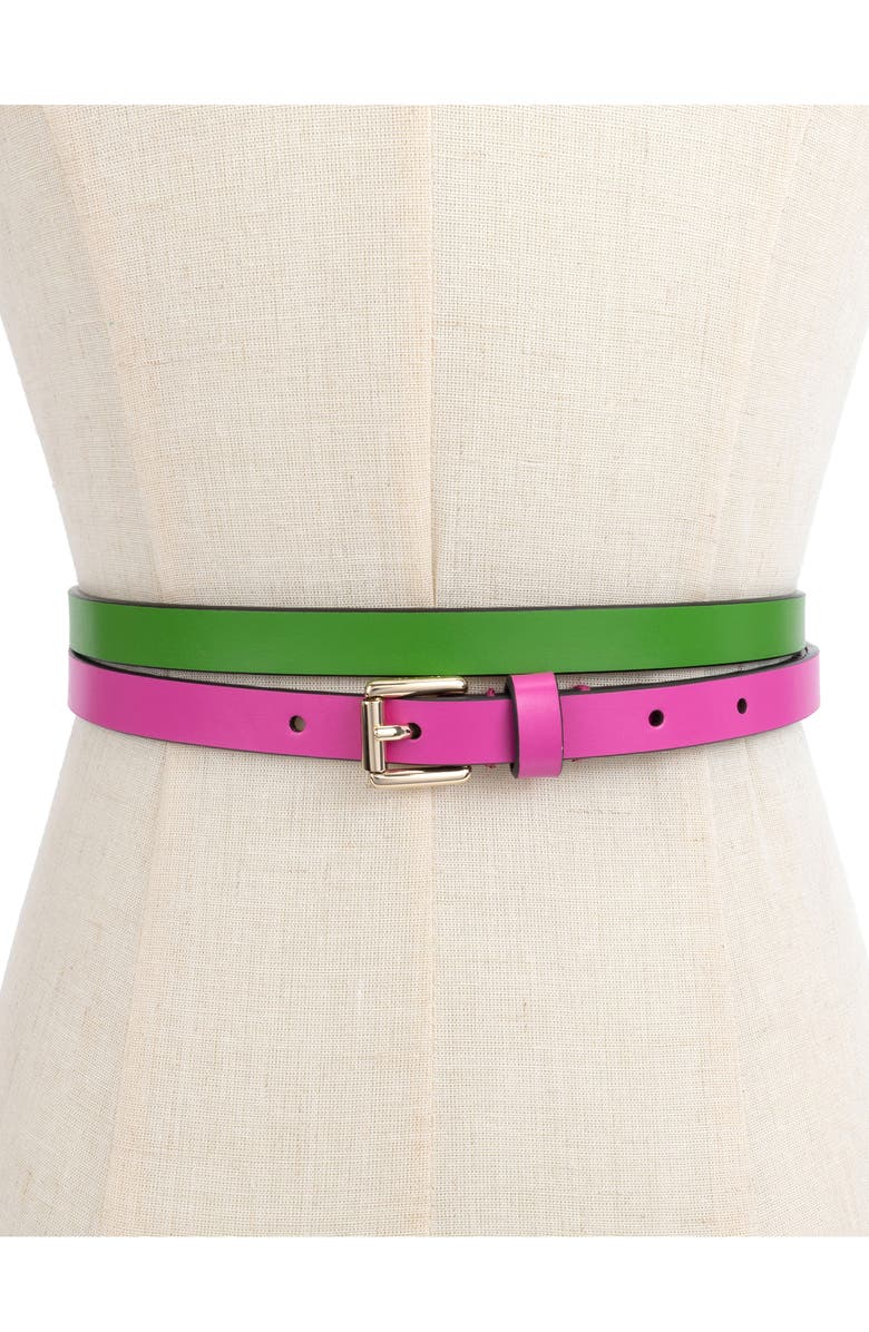 Kate Spade New York 2-pack basic and bow belts, Alternate, color, 
