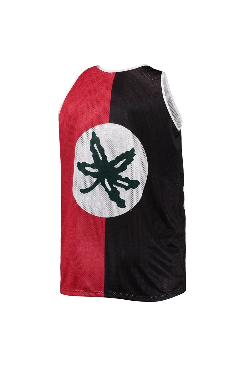 Men's Mitchell & Ness Eddie George Black/Scarlet Ohio State Buckeyes Sublimated Player Big & Tall Tank Top, Alternate, color, Black