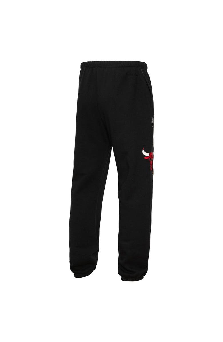 Mitchell & Ness Men's Mitchell & Ness Black Chicago Bulls Champs City Fleece Jogger Pants, Alternate, color,