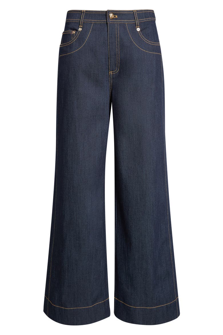 Sallie High Waist Ankle Wide Leg Jeans, Alternate, color, INDIGO