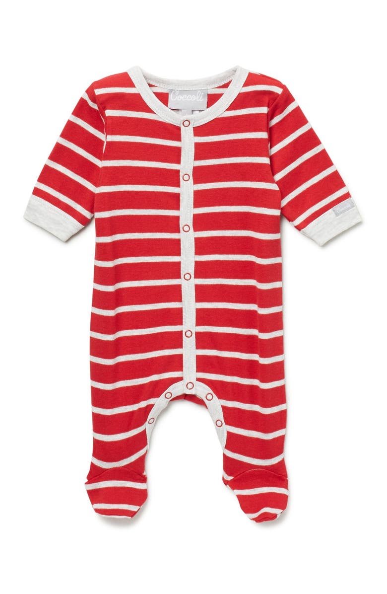 Coccoli Striped Footie, Cap, & Blanket Set, Alternate, color, 