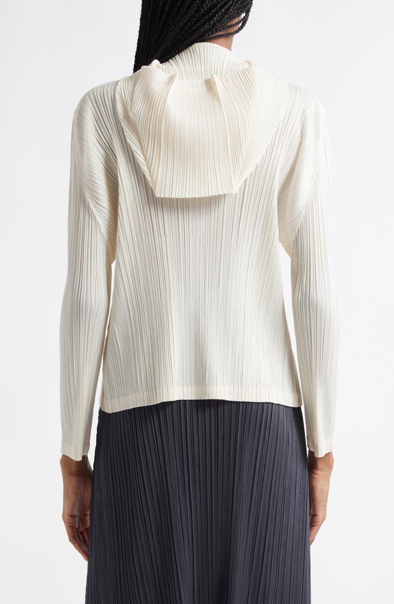 Pleats Please Issey Miyake Monthly Colors December Pleated Hooded Jacket, Alternate, color, 