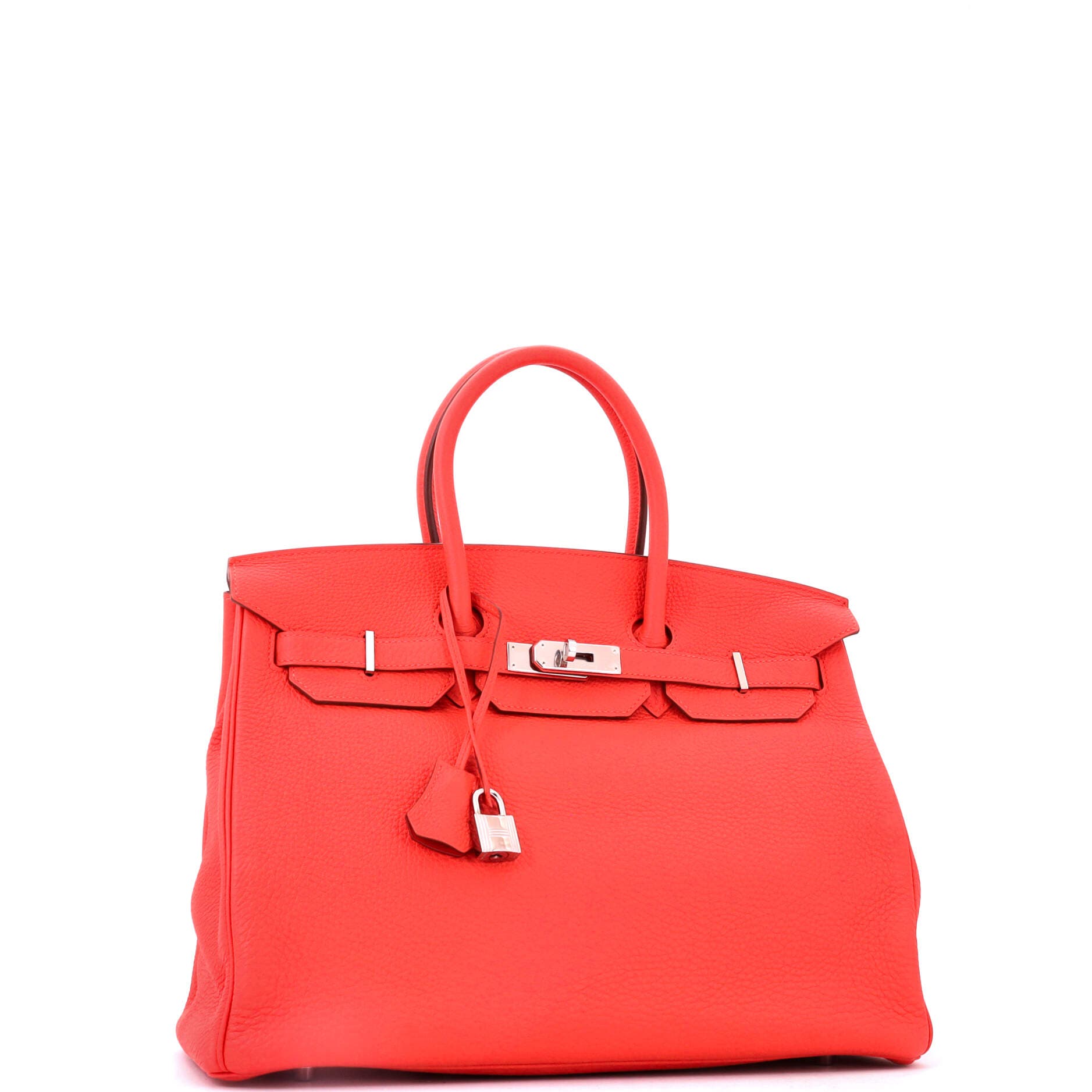 Birkin Handbag Orange Togo with Palladium Hardware 35, Alternate, color, Red