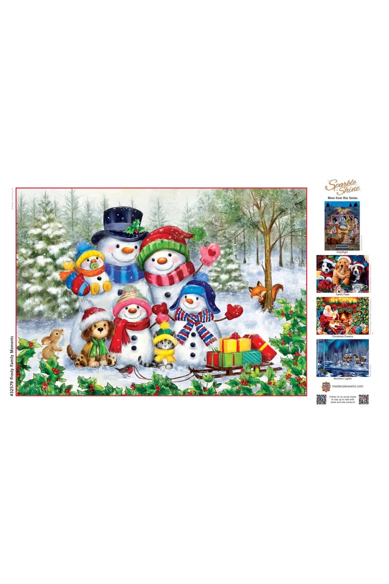 Frosty Moments 500 Piece Glitter Puzzle, Alternate, color, Multicolor