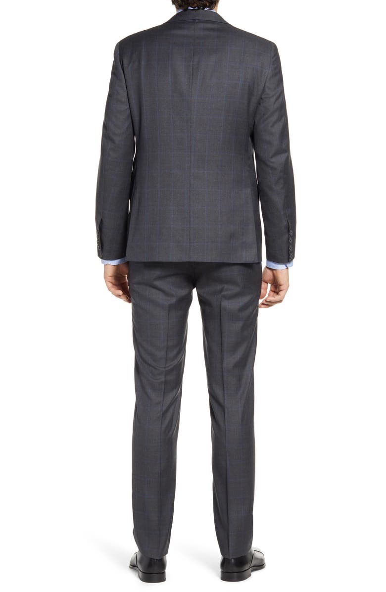 Hickey Freeman Classic Fit Windowpane Wool Suit, Alternate, color, 