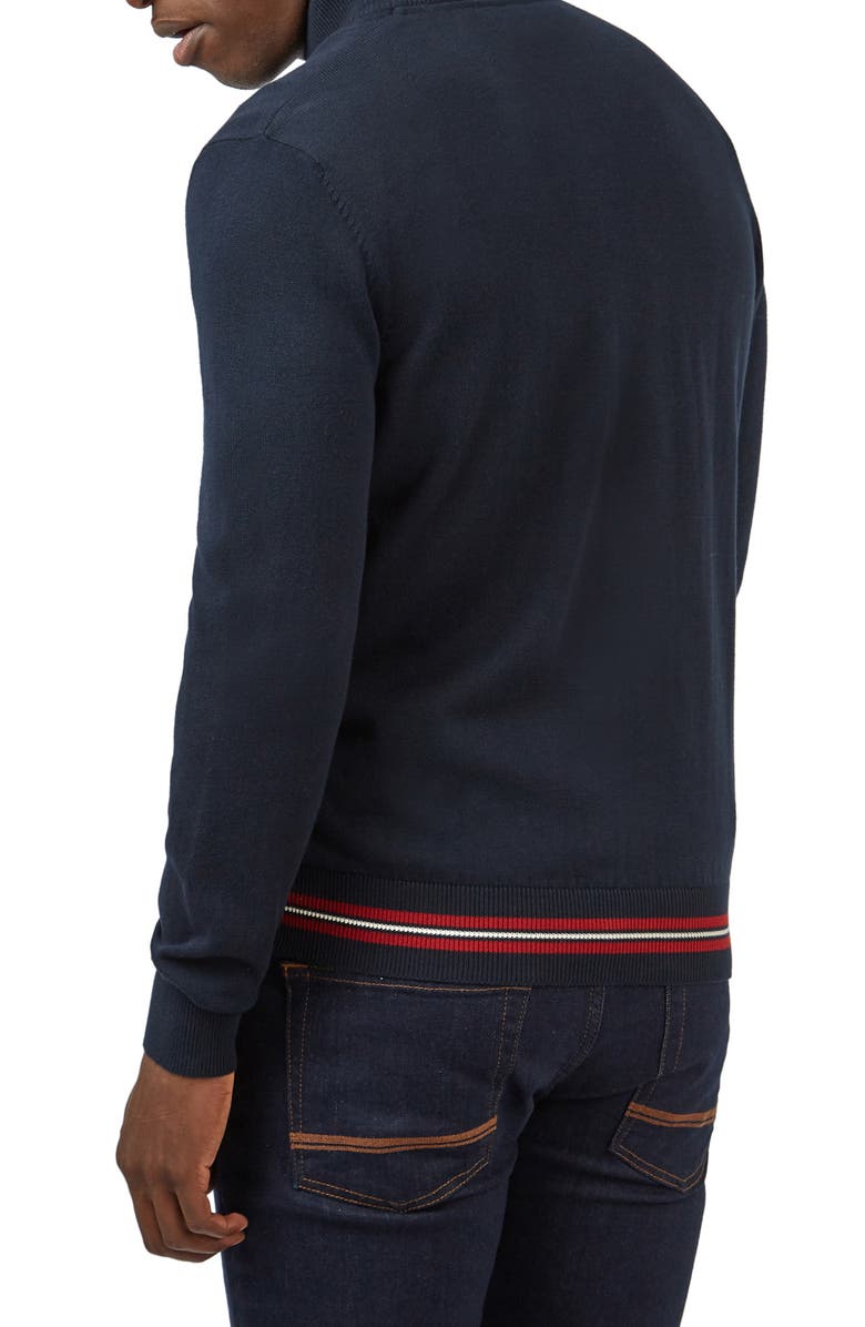 Ben Sherman Mock Neck Full-Zip Sweater, Alternate, color, 