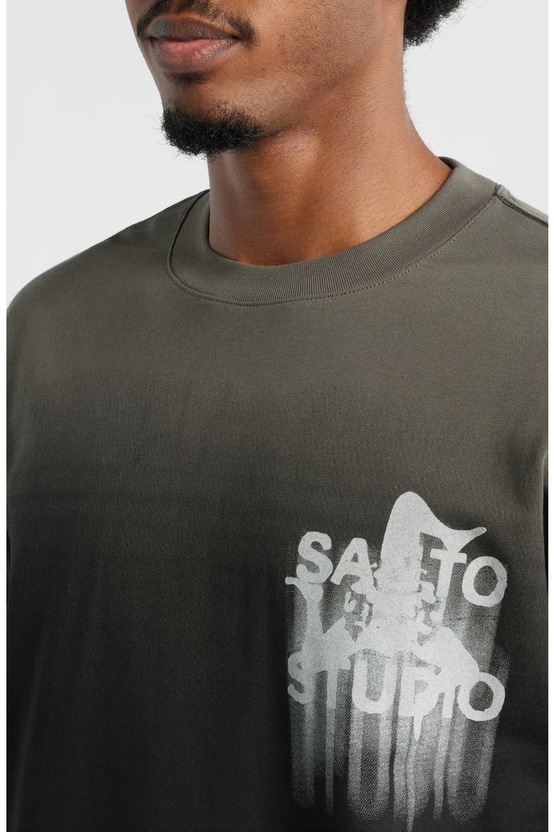 Old English Layered Look Graphic T-Shirt, Alternate, color, BLACK