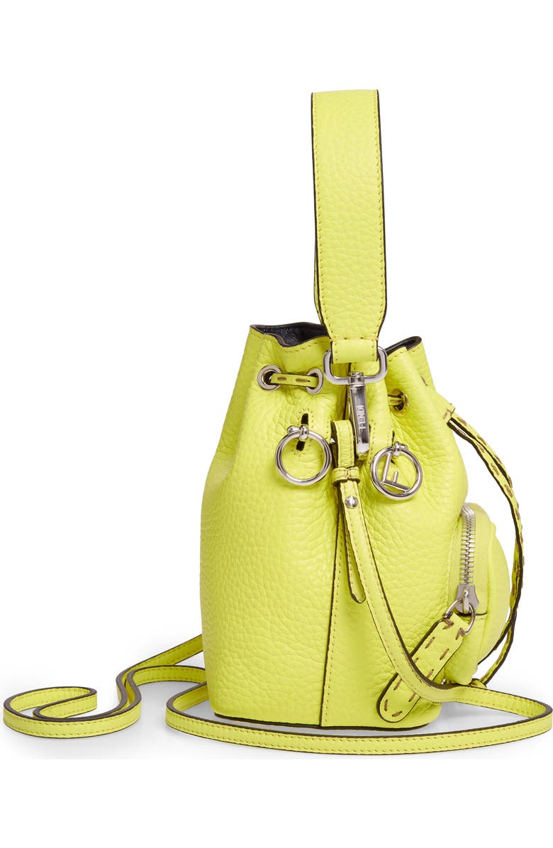 Fendi Mini Mon Tresor Leather Bucket Bag, Alternate, color,