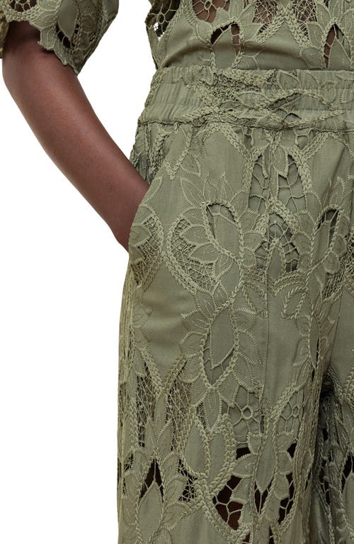Allsaints Charli Floral Lace Wide Leg Pants