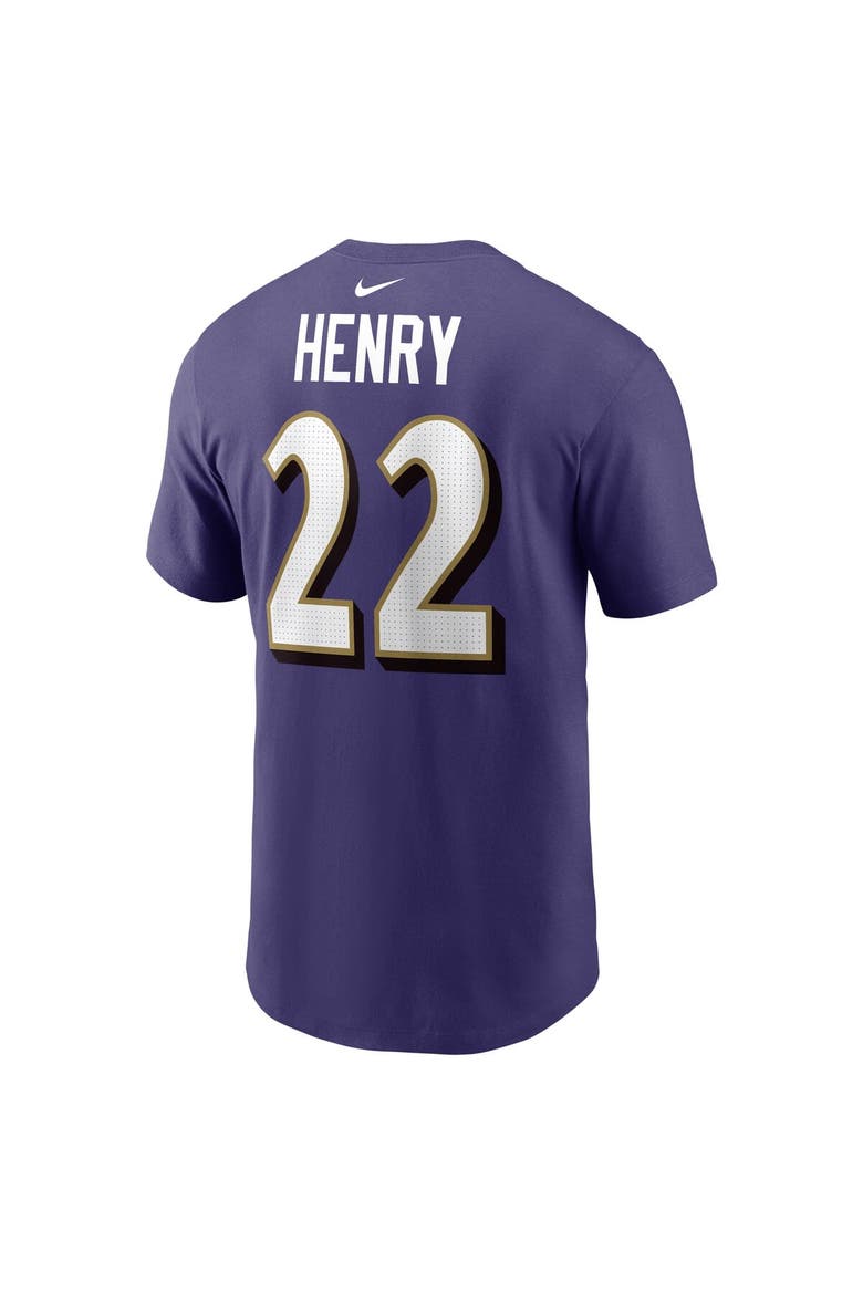 Men's Nike Derrick Henry Purple Baltimore Ravens Player Name & Number T-Shirt, Alternate, color, Purple