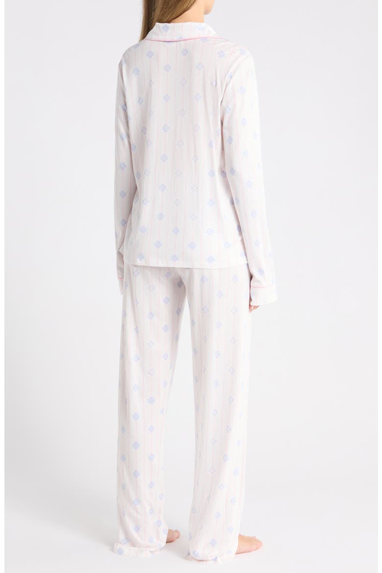 Print Notch Collar Pajamas, Alternate, color, IVORY