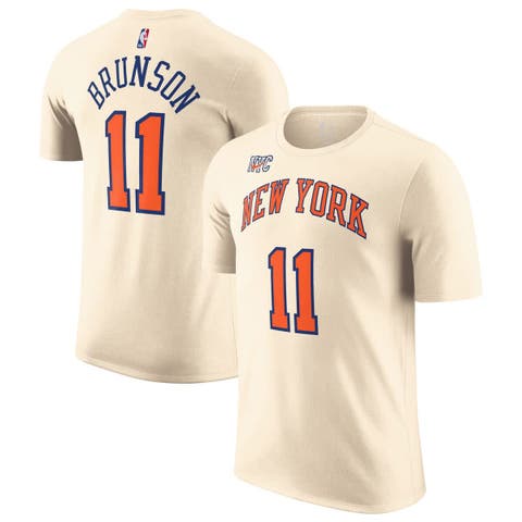 Unisex Nike Jalen Brunson Cream New York Knicks 2025/26 City Edition Name & Number T-Shirt