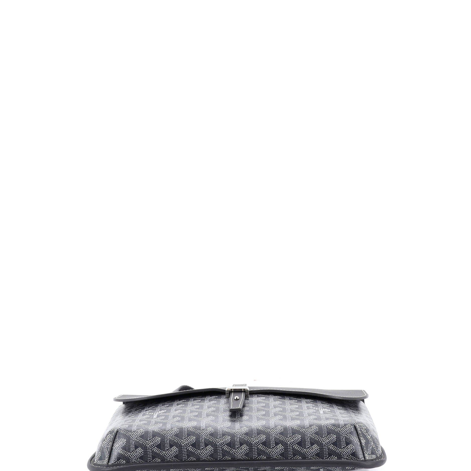 Pre-Owned Goyard Coursier Messenger Bag Coated Canvas and Leather, Alternate, color, Gray