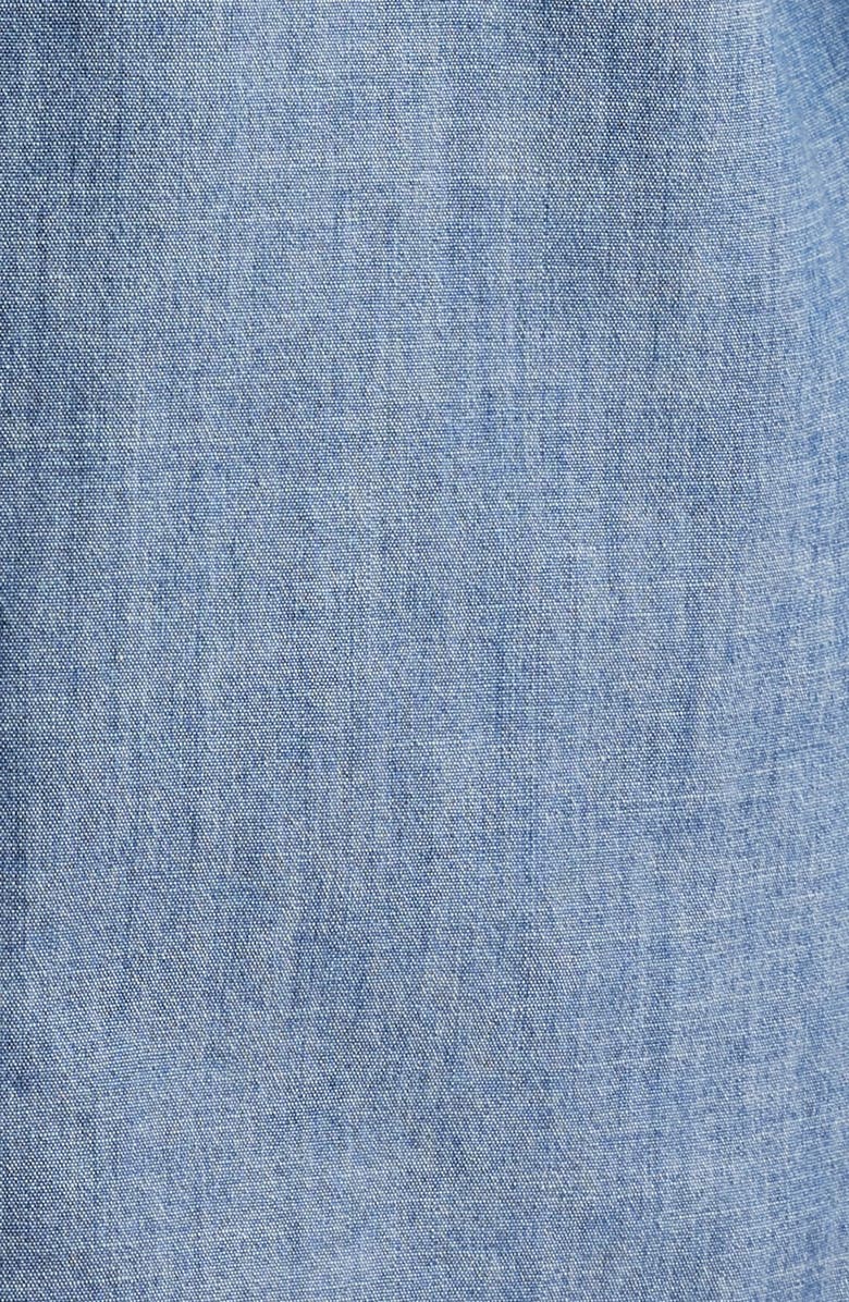 Peter Millar Tamworth Cotton Stretch Chambray Button-Down Shirt, Alternate, color,